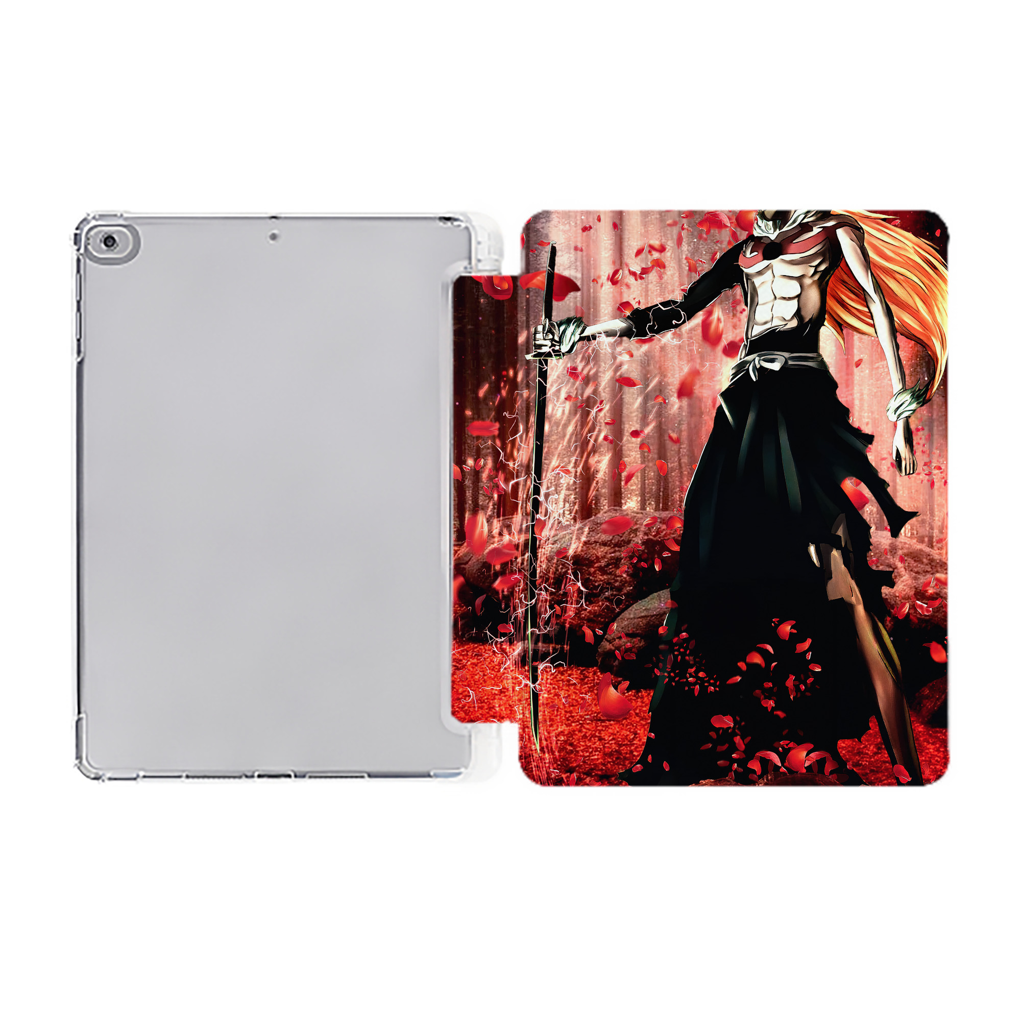 （画像用） ブリーチ BLEACH IPad ケース ペン収納付き 三つ折りスタンド PUレザー×シリコン 対応機種9.5/10.5/10.9インチ